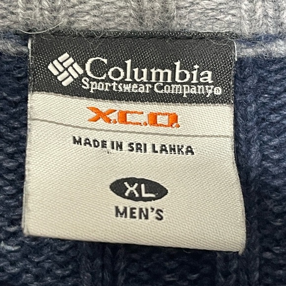 Columbia XCO Men’s Blue Full Zip Wool Blend Sweater Size XL - Picture 3 of 6